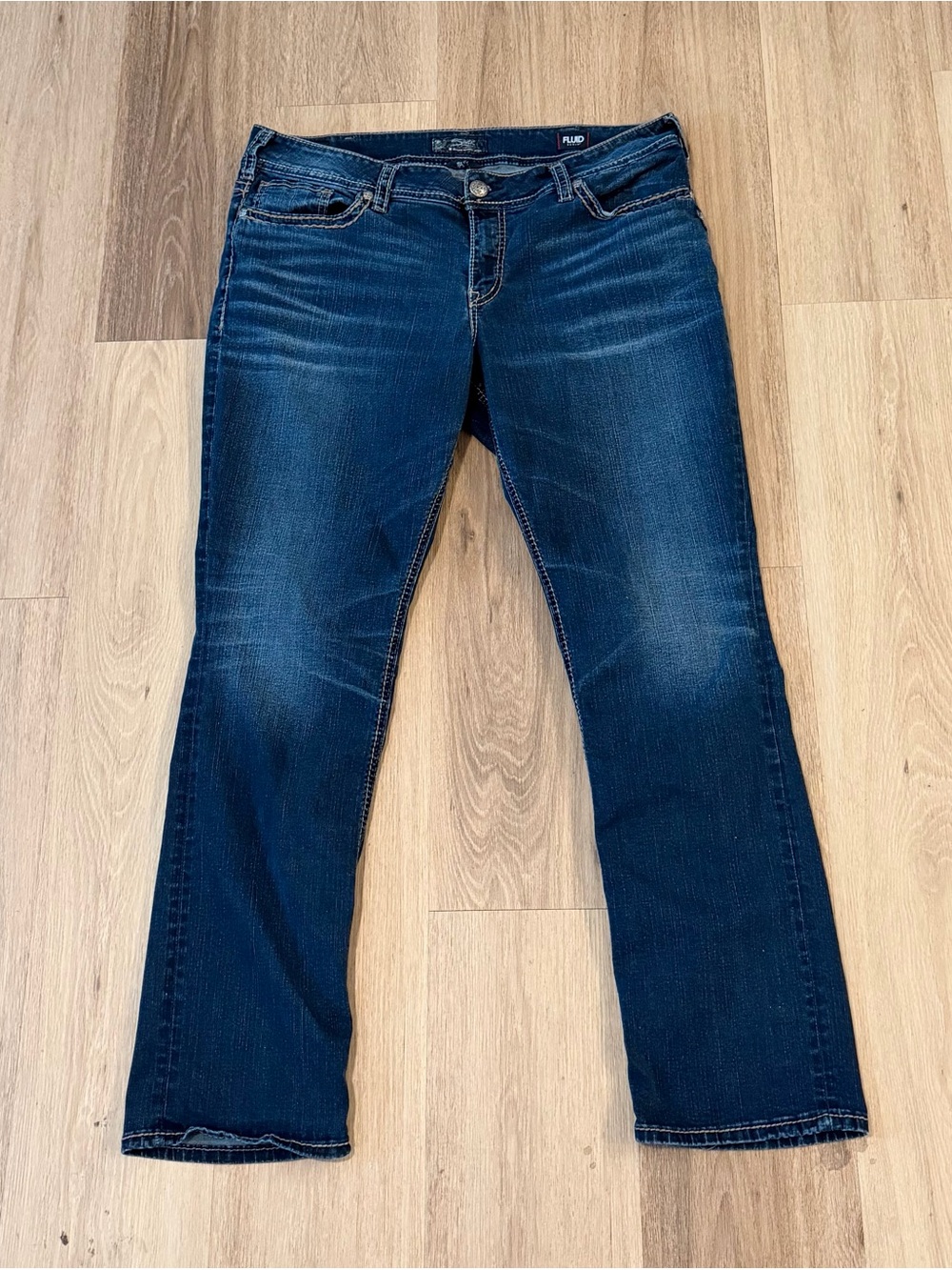 Silver Jeans Co. Suki Mid Straight Women’s Dark Wash Blue Jeans size 20 L 32